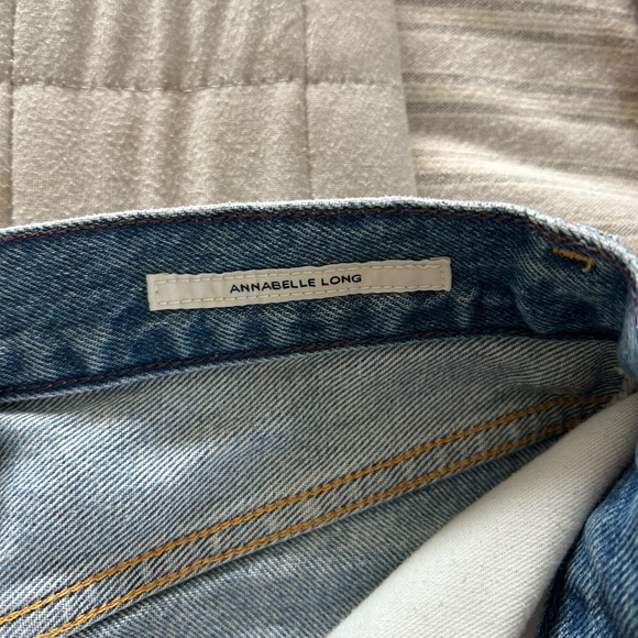 Annabelle Blue Jean Shorts High-Waisted Distressed - Picture 2 of 3